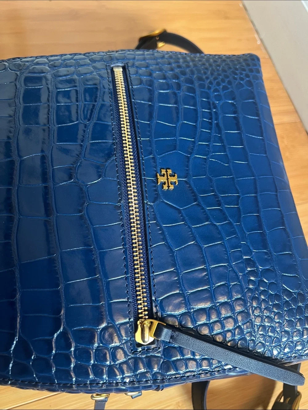 Tory Burch Croc Embossed Mini Backpack Women's Leather Backpack